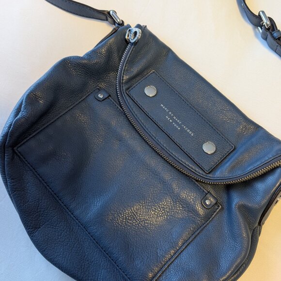 Marc By Marc Jacobs Handbags - Marc Jacobs Natasha Blue Crossbody (Larger 12 inch version)